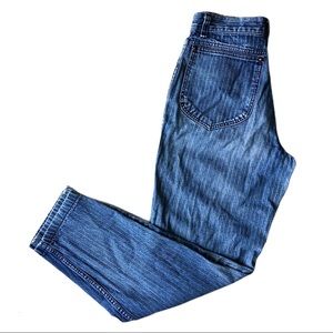 90s Jeans Vintage High Waisted Striped Denim Blue